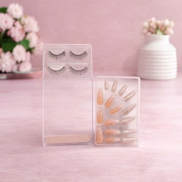 طقم الجمال المتكامل – رموش وأظافر فاخرة