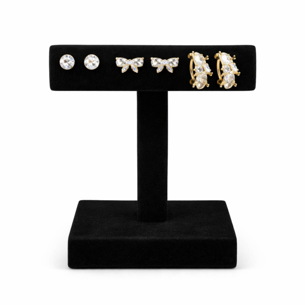 طقم حلق باترفلاي دايموند الذهبي