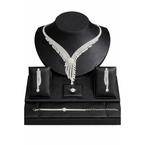 طقم الشلال الفضي الفاخر