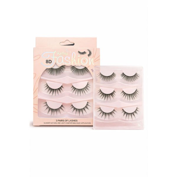 رموش كيليـني 8D فاشن – 3 أزواج كثافة طبيعية