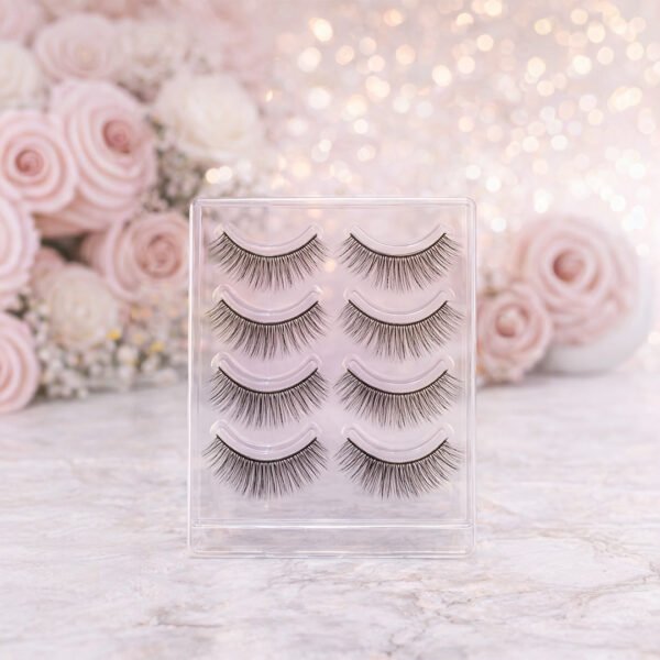 رموش فاخرة كثيفة – ستايل ناعم وطبيعي (4 أزواج)