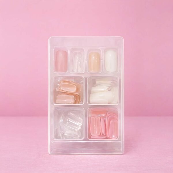 طقم أظافر جل جاهزة متعددة المقاسات – Natural Nude Set